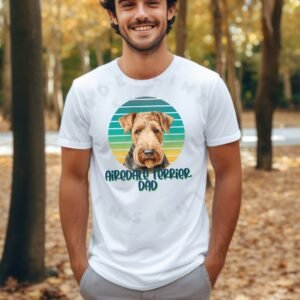 Airedale Terrier dad tee shirt design mockup