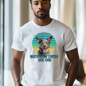 Australian Cattle Dog dad tee shirt design mockup