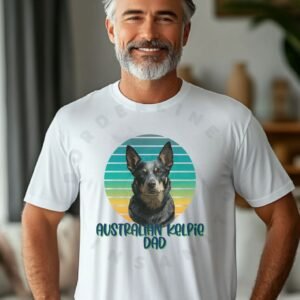 Australian Kelpie dad tee shirt design mockup