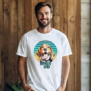 Beagle dad tee shirt design mockup