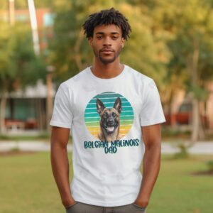 Belgian Malinois dad tee shirt design mockup