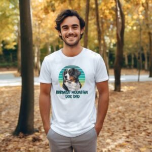 Bernese Mountain Dog dad tee shirt design mockup