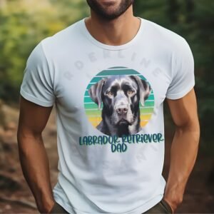 black lab dad tee mockup image