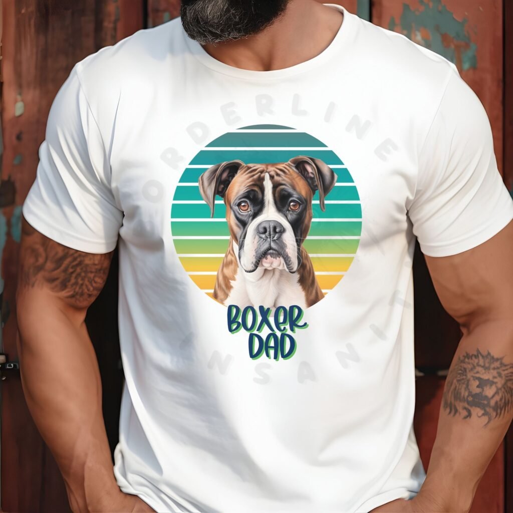 boxer dad tshirt mockup