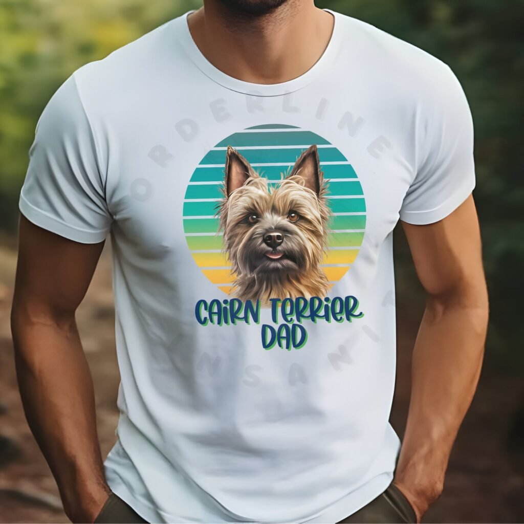 Cairn Terrier dad tee shirt design mockup