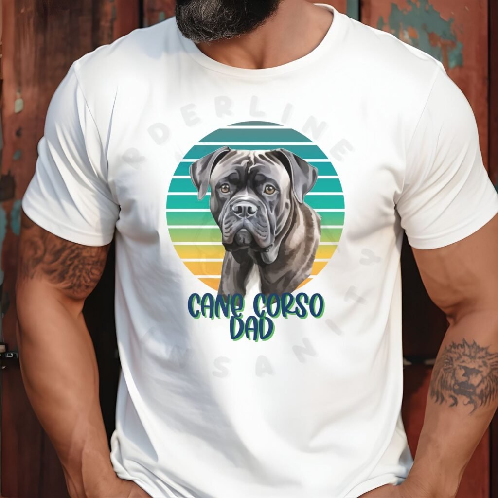 Cane Corso dad tee shirt design mockup