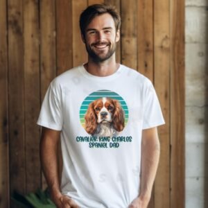 Cavalier King Charles dad tee shirt design mockup