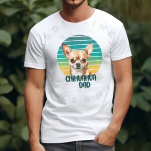 Chihuahua dad tee shirt design mockup