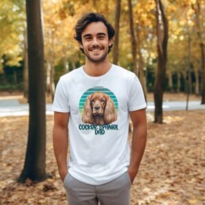 Cocker Spaniel dad tee shirt design mockup