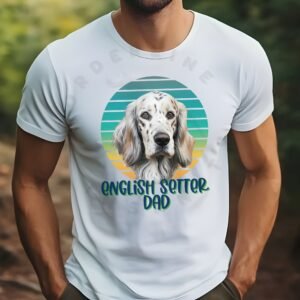 English Setter dad tee shirt design mockup