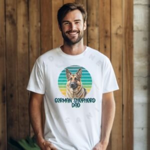German Shepherd dad tee shirt design mockup