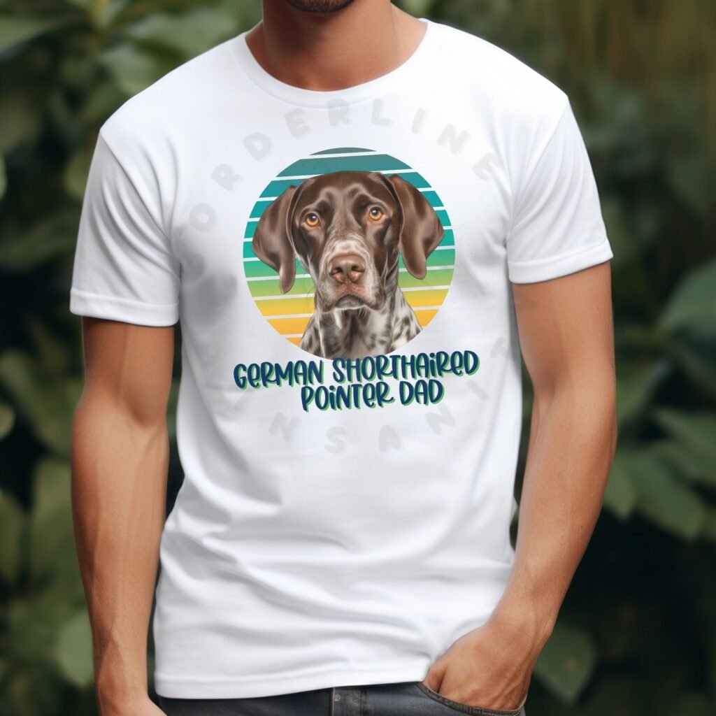 German Shorthaired Pointer dad tee shirt design mockup