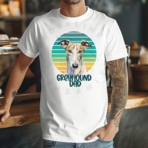 Greyhound dad tee shirt design mockup