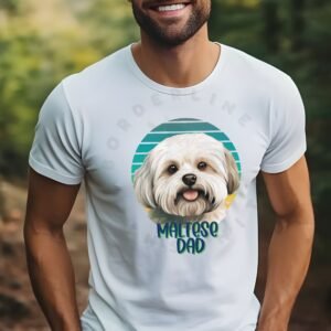 Maltese dad tee shirt design mockup