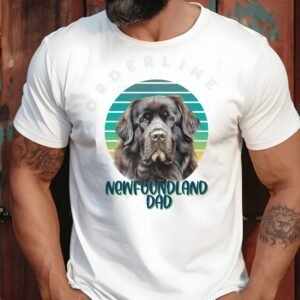 Newfoundland dad tee shirt design mockup