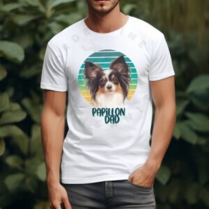 Papillon dad tee shirt design mockup