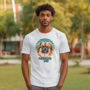Pekingese dad tee shirt design mockup