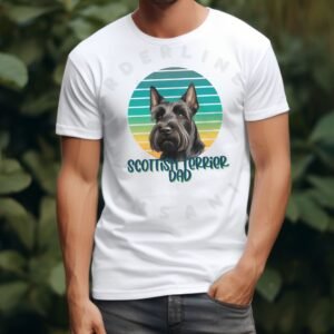 Scottish Terrier dad tee shirt design mockup