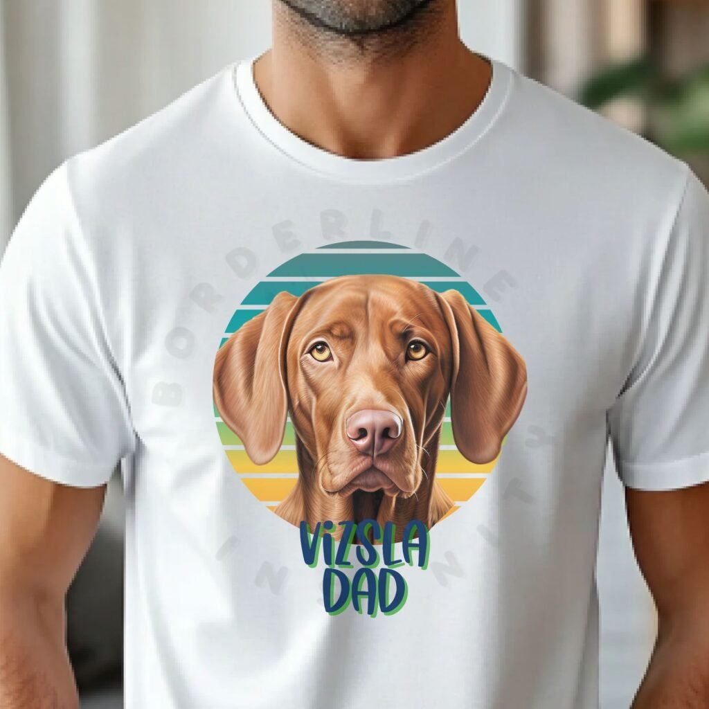 Vizsla dad tee shirt design mockup