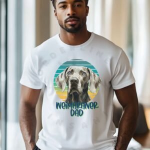 Weimaraner dad tee shirt design mockup