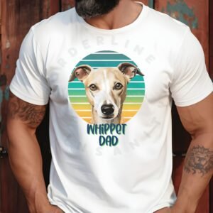 Whippet dad tee shirt design mockup