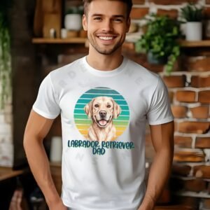 Labrador Retriever dad tee shirt design mockup